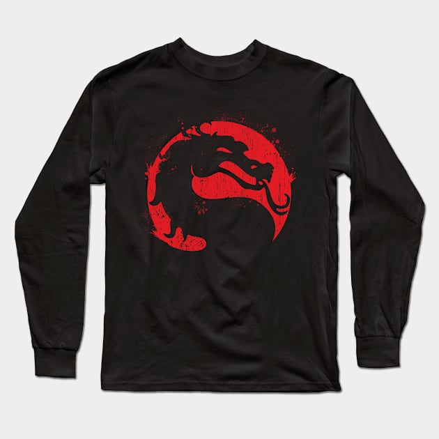 Mortal Dragon Long Sleeve T-Shirt by VanHand